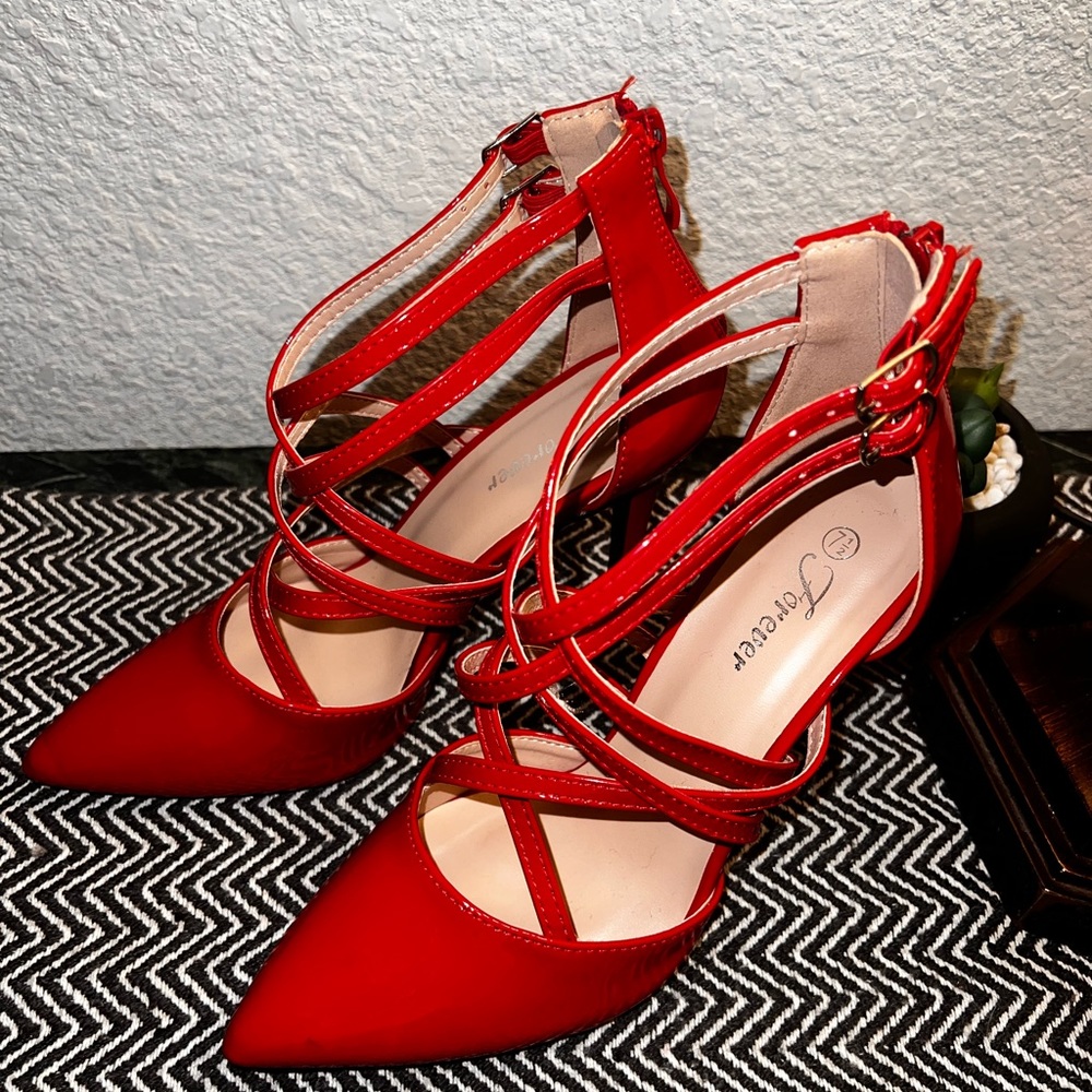 Red heels. Brand Forever. Size 7.5.